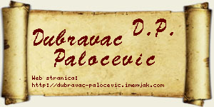 Dubravac Paločević vizit kartica